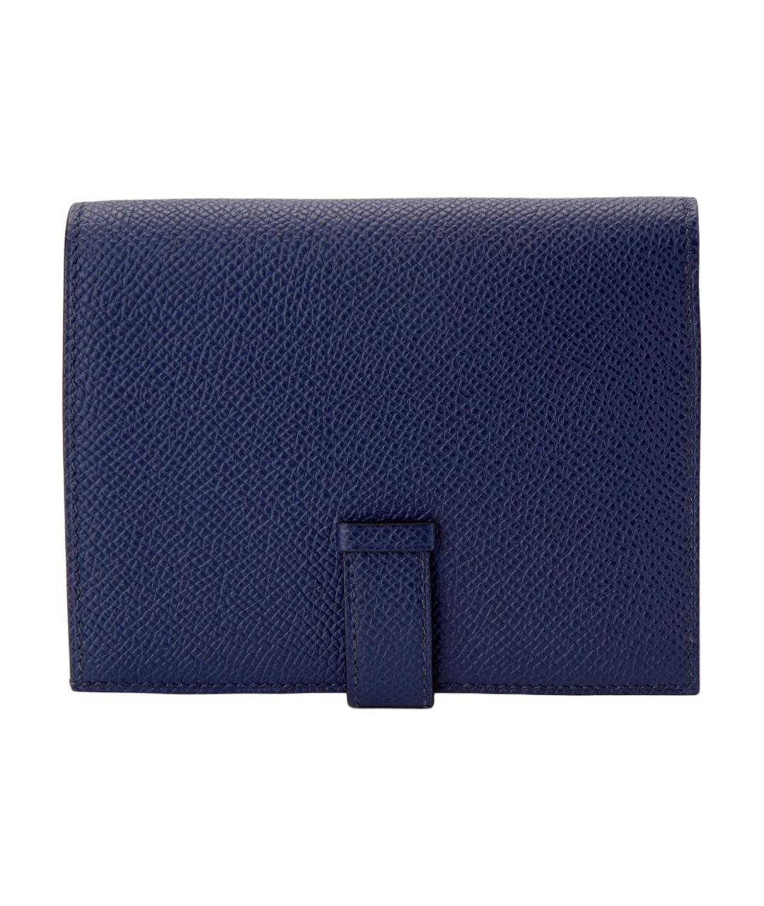 HERMES Синий кожаный кошелек, фото 6