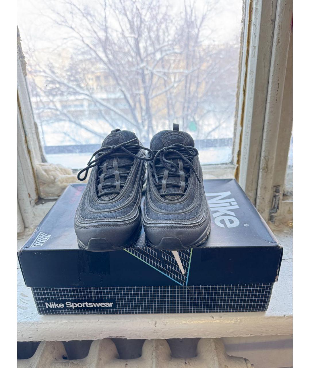 NIKE Черные низкие кроссовки / кеды, фото 2