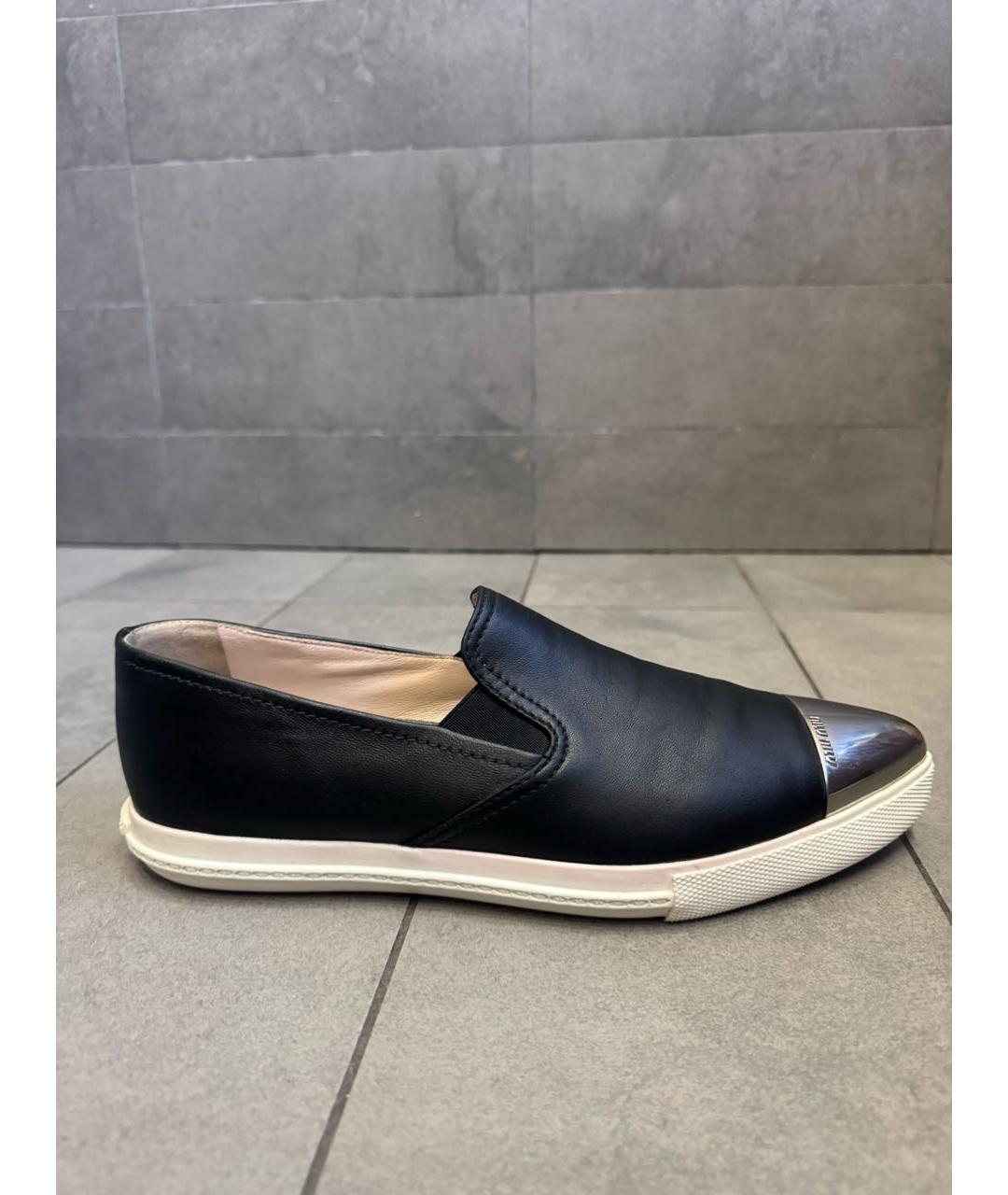 MIU MIU Черные кожаные лоферы, фото 7