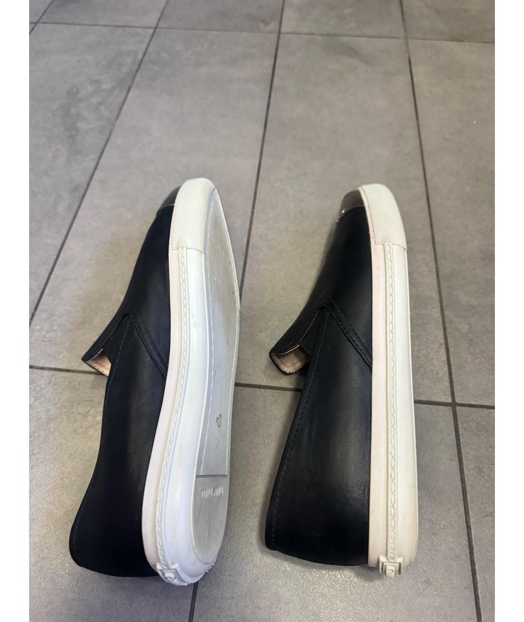 MIU MIU Черные кожаные лоферы, фото 6