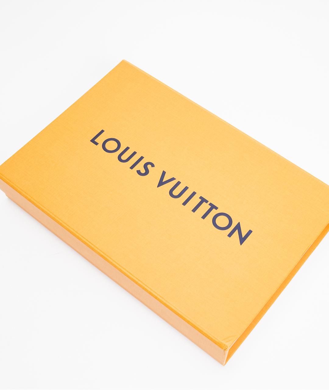 LOUIS VUITTON Бежевый шелковый платок, фото 5