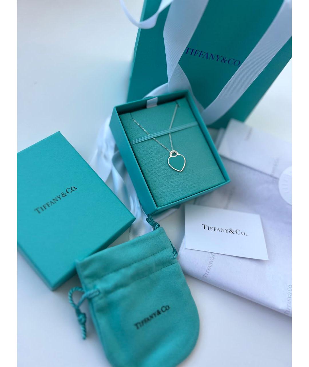TIFFANY&CO Бирюзовая серебряная подвеска, фото 4