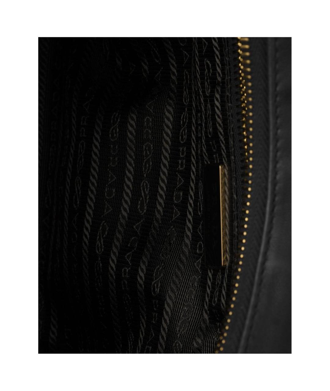 PRADA Черная кожаная сумка через плечо, фото 5