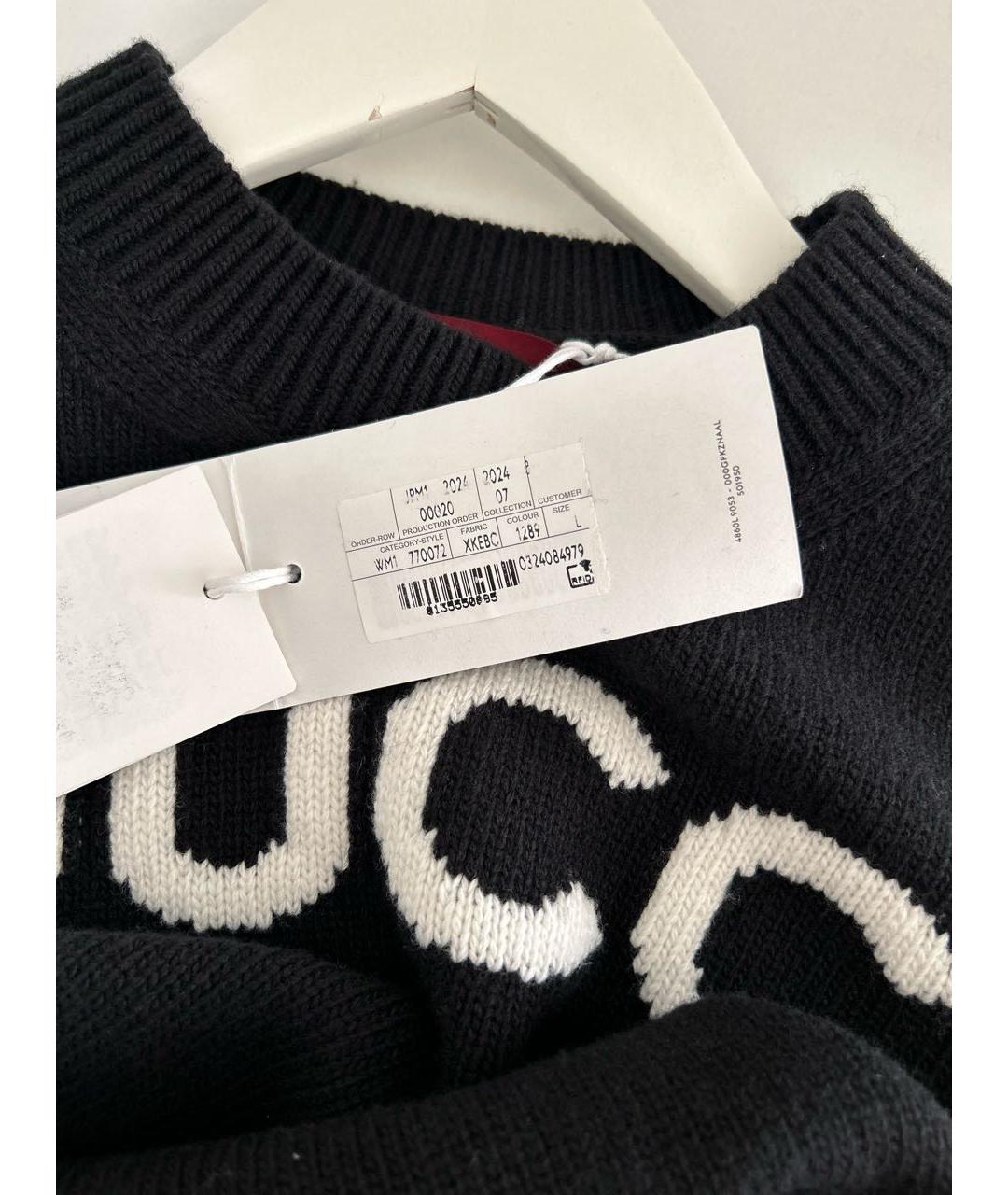 GUCCI Черный шерстяной джемпер / свитер, фото 6
