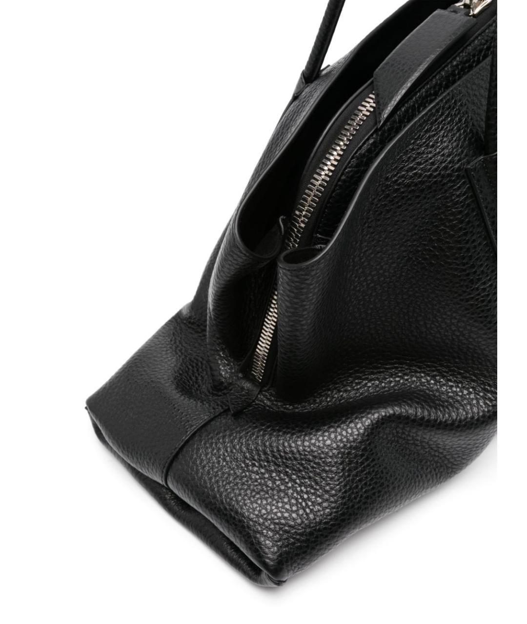 THE ATTICO Черная кожаная сумка тоут, фото 3