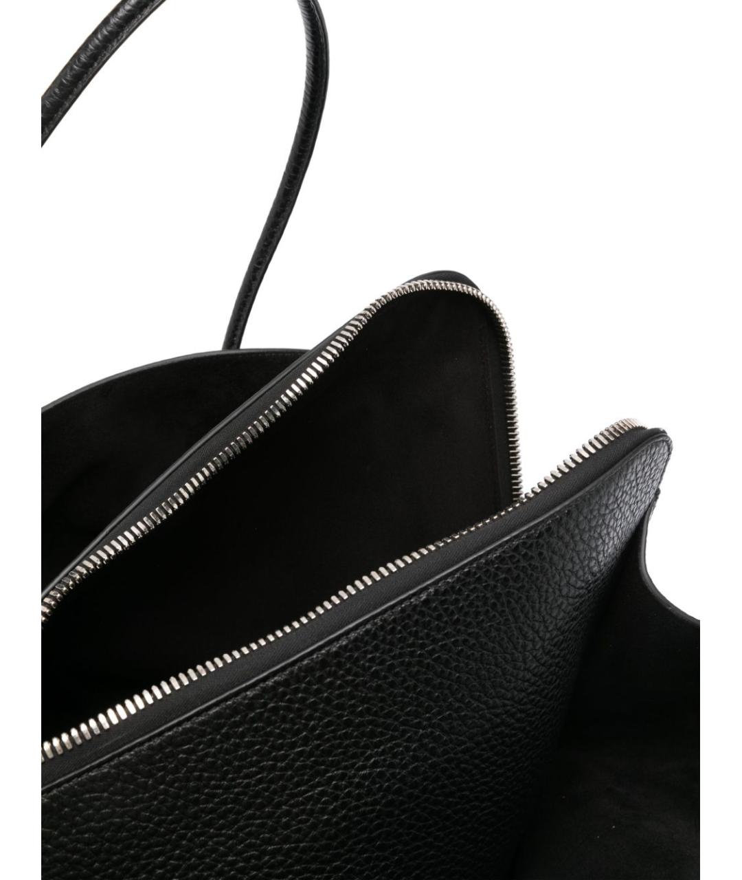 THE ATTICO Черная кожаная сумка тоут, фото 4