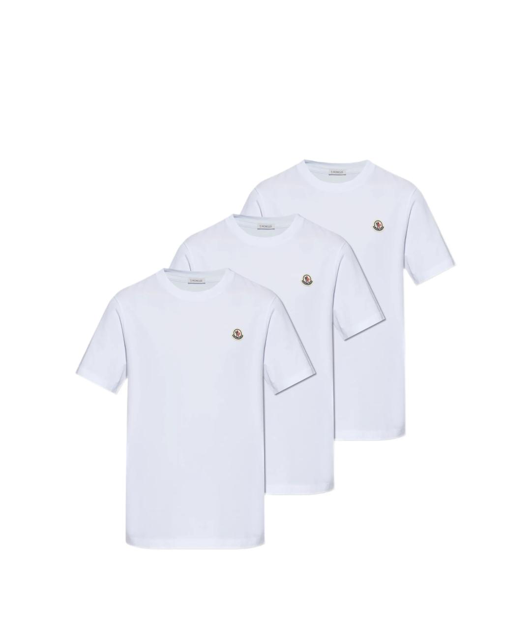MONCLER Белая хлопковая футболка, фото 1