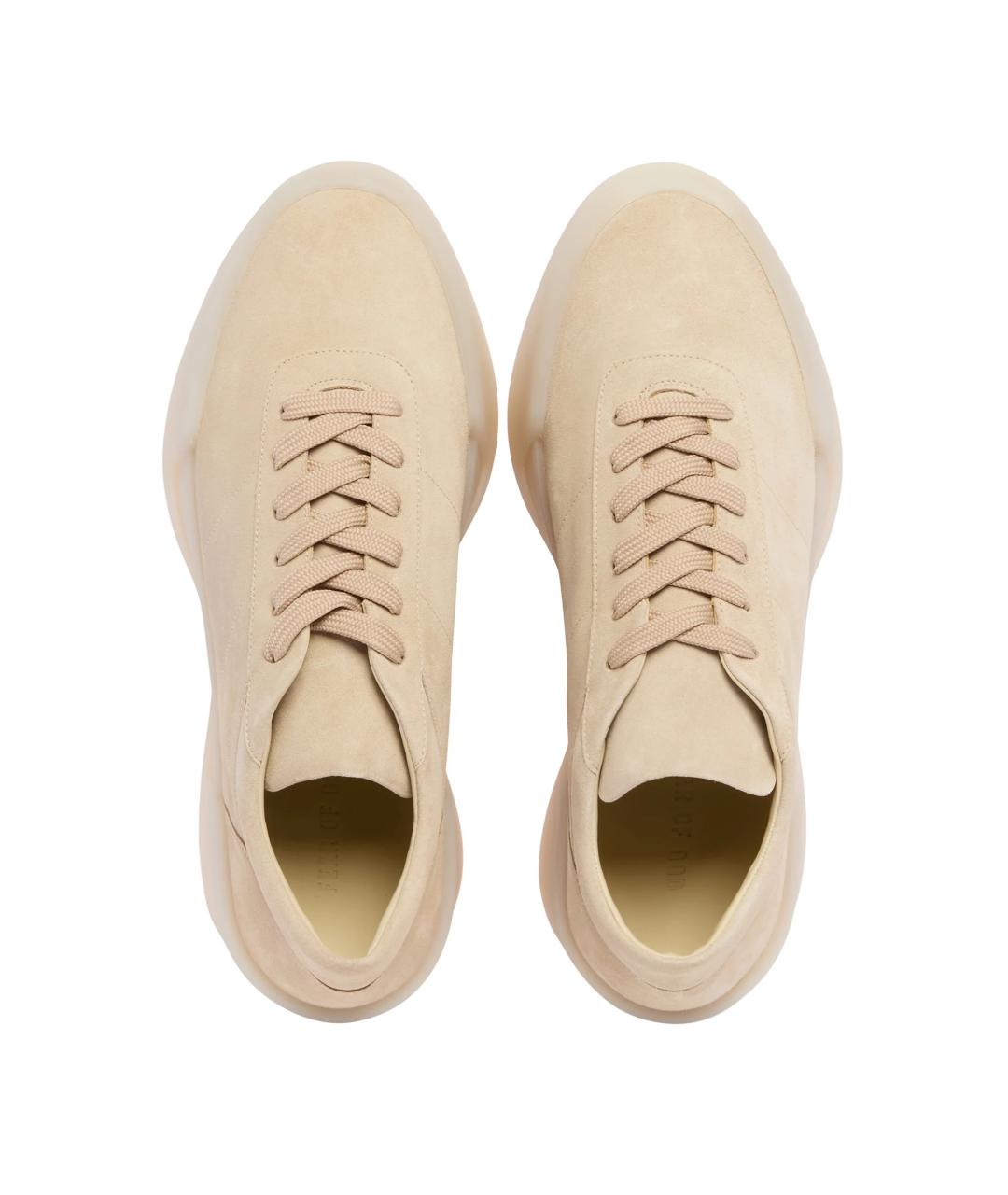 FEAR OF GOD Бежевые замшевые низкие кроссовки / кеды, фото 4