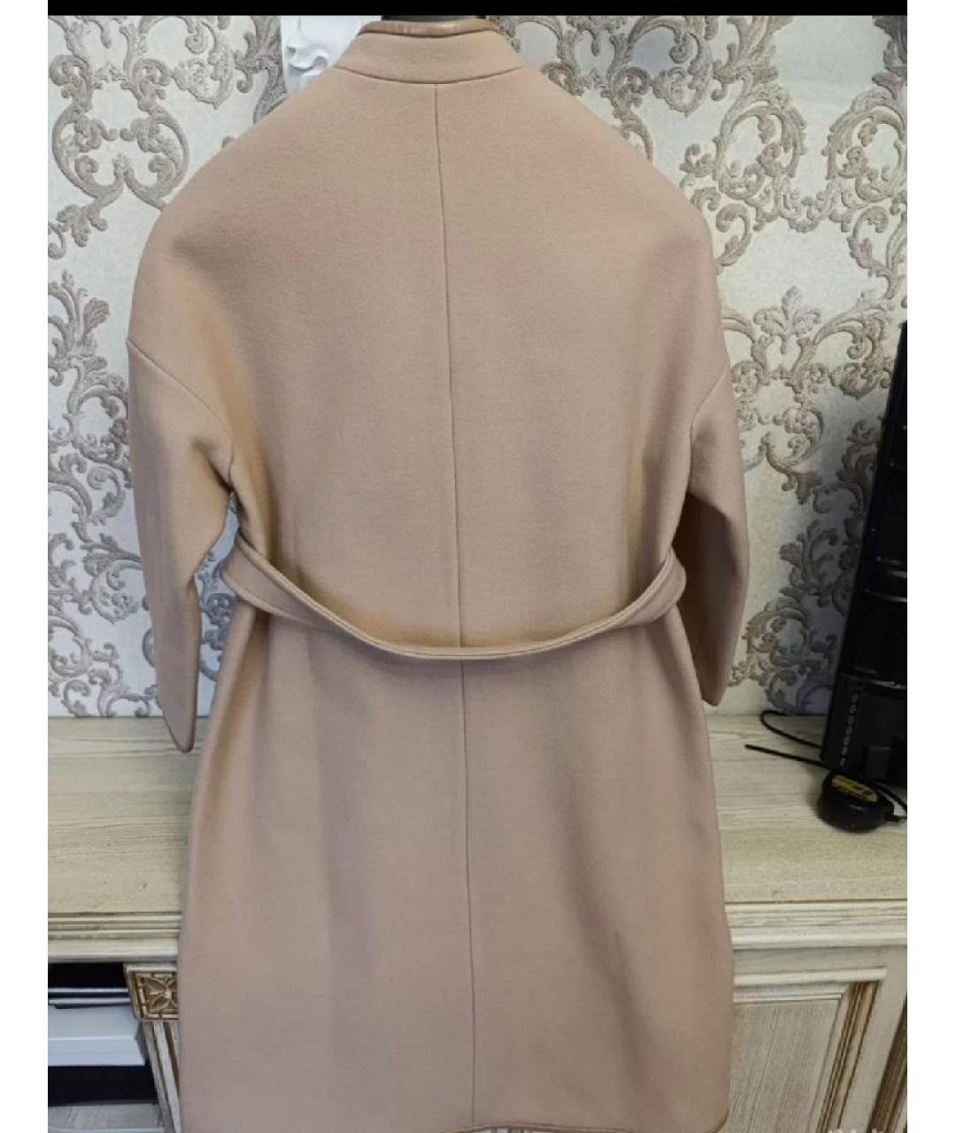 PINKO Бежевое шерстяное пальто, фото 2