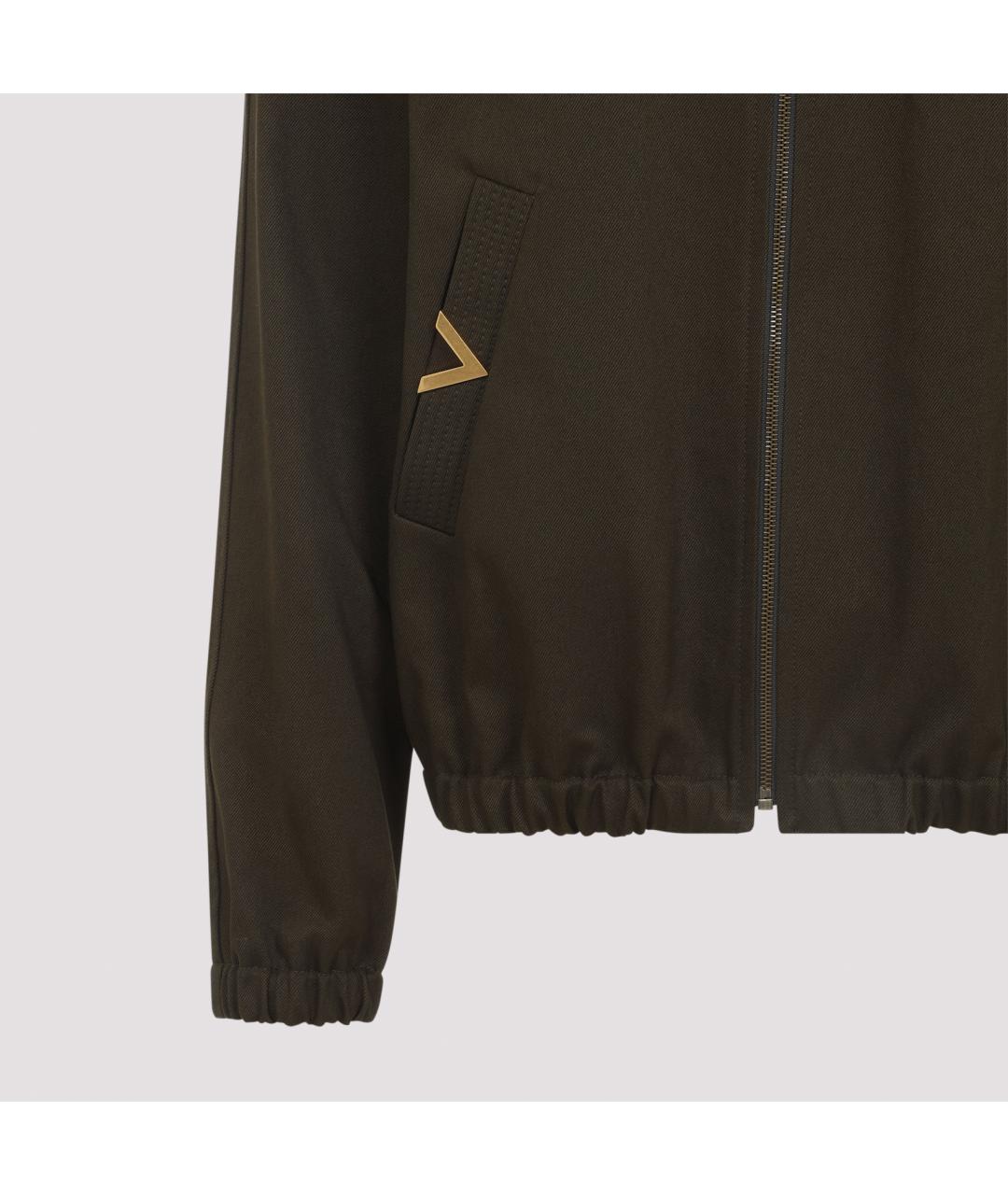 VALENTINO Зеленая хлопковая куртка, фото 4