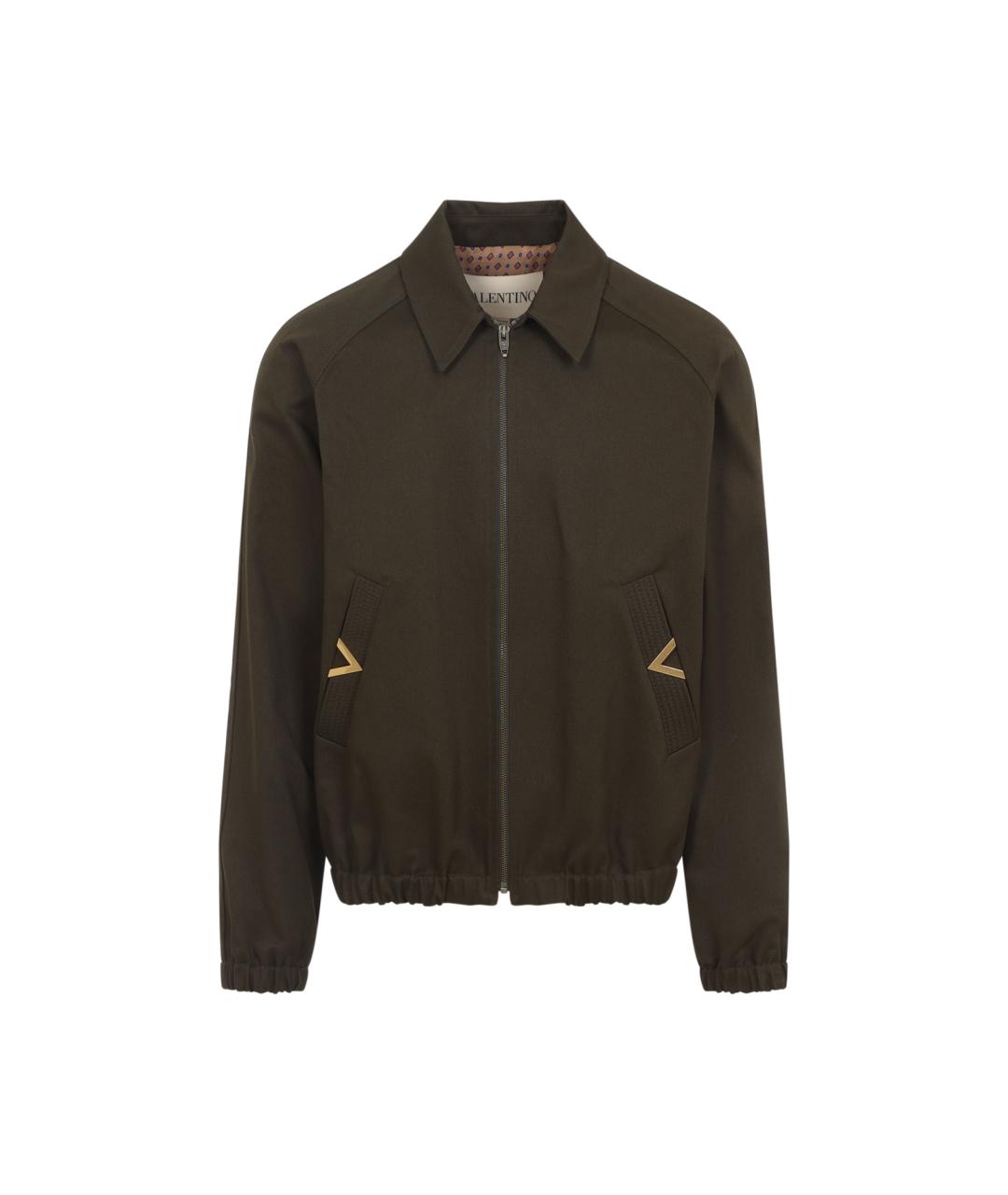 VALENTINO Зеленая хлопковая куртка, фото 1
