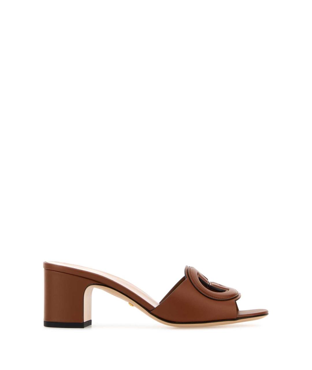 GUCCI Коричневые кожаные туфли, фото 1