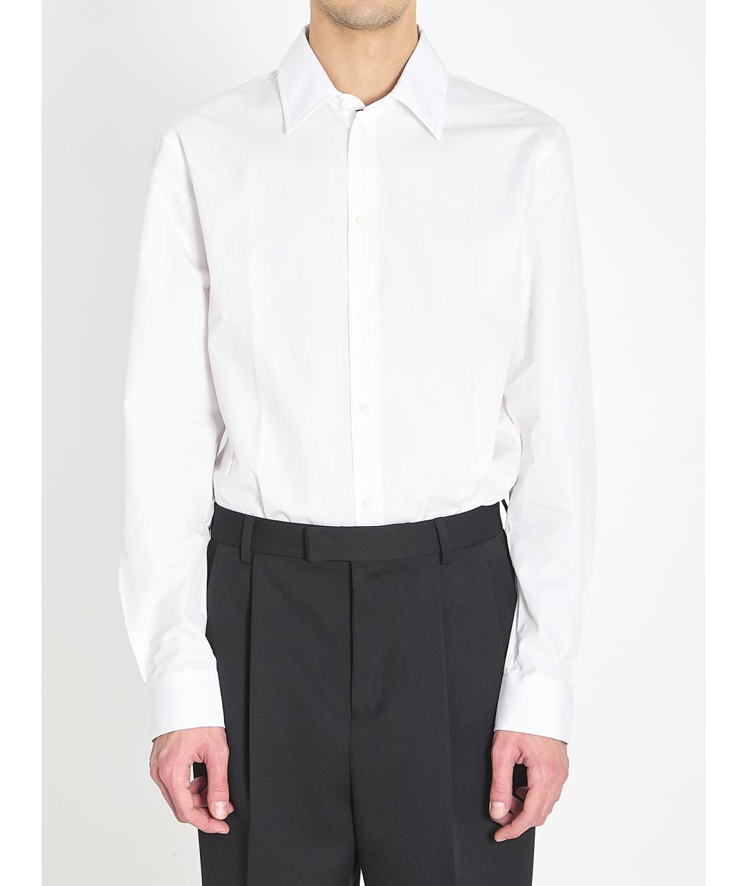 BURBERRY Белая хлопковая кэжуал рубашка, фото 2