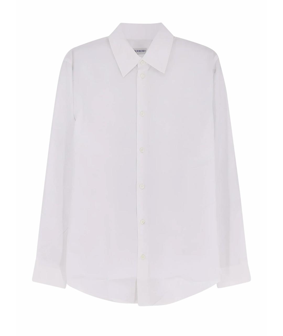 BURBERRY Белая хлопковая кэжуал рубашка, фото 1