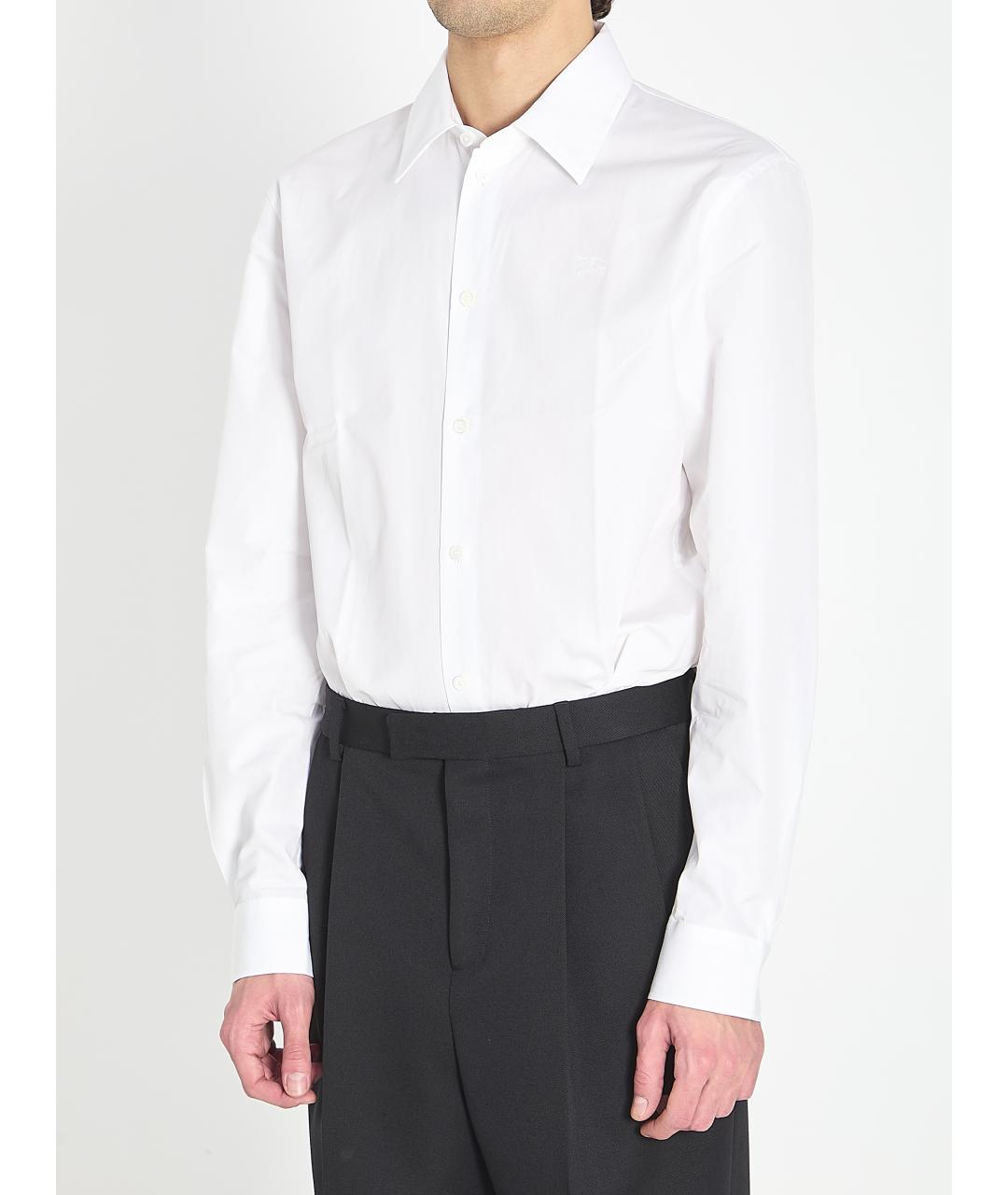 BURBERRY Белая хлопковая кэжуал рубашка, фото 3