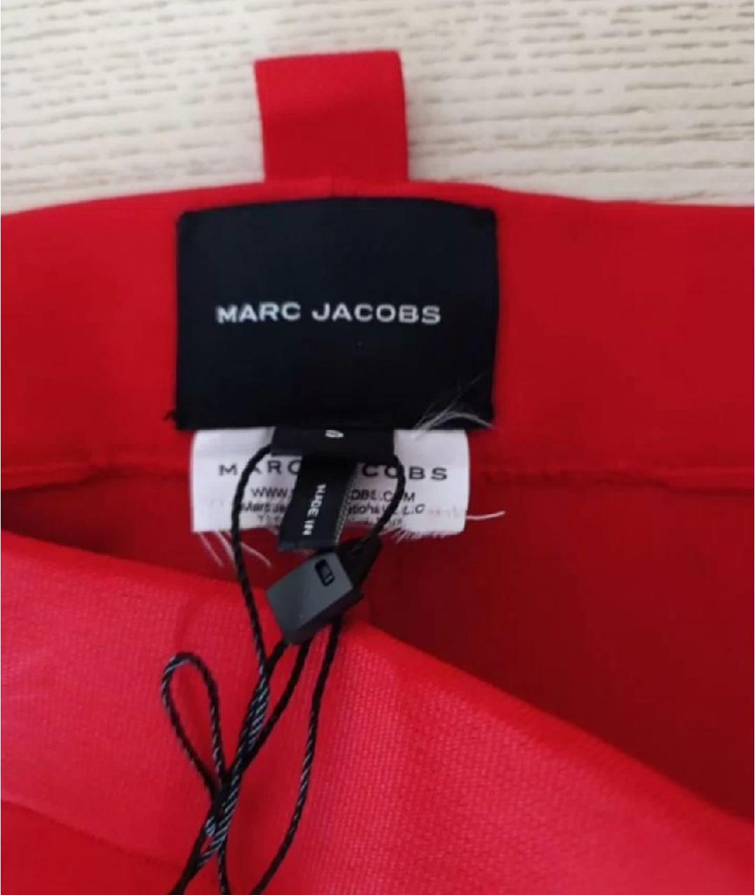 MARC JACOBS Красные хлопко-эластановые шорты, фото 4