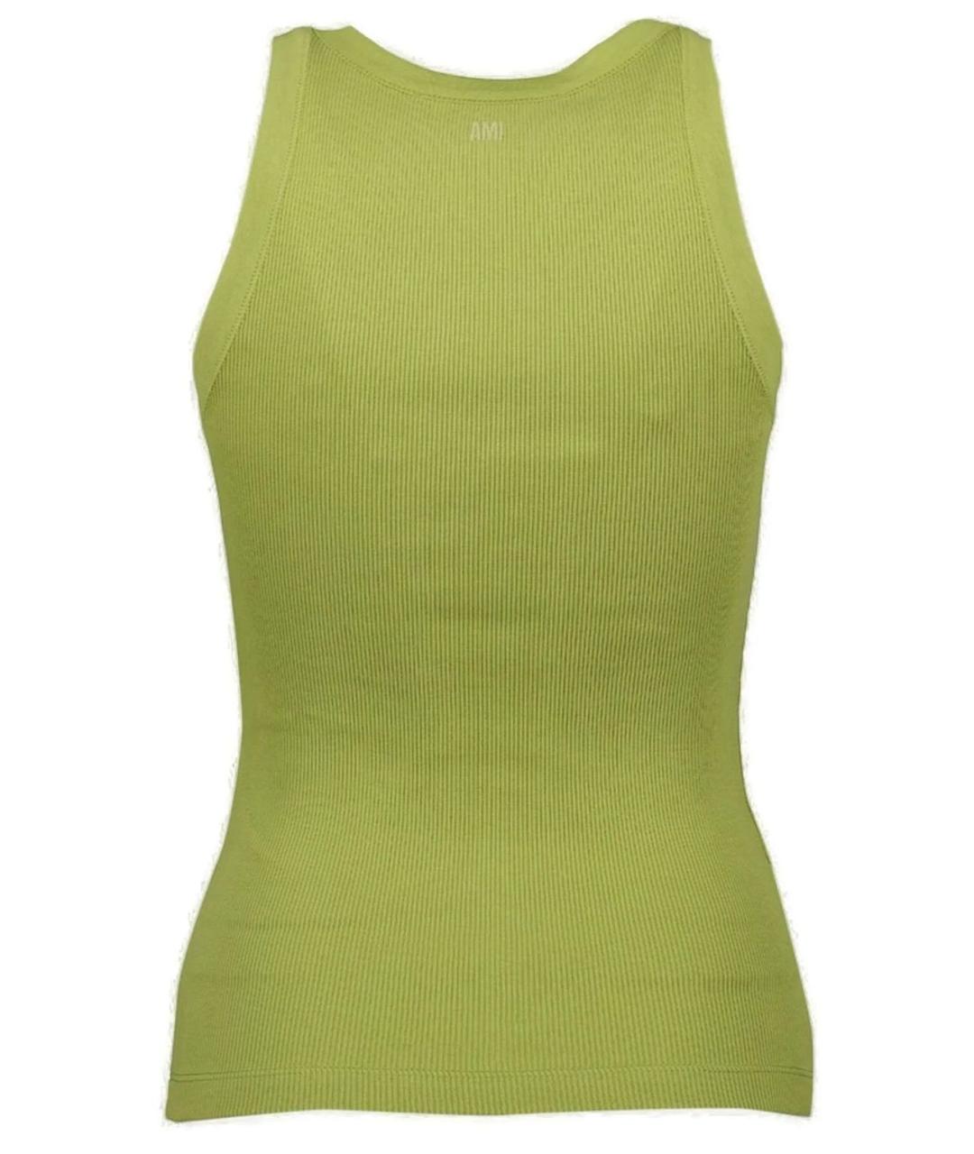 Ami Paris Зеленая хлопковая майка, фото 2