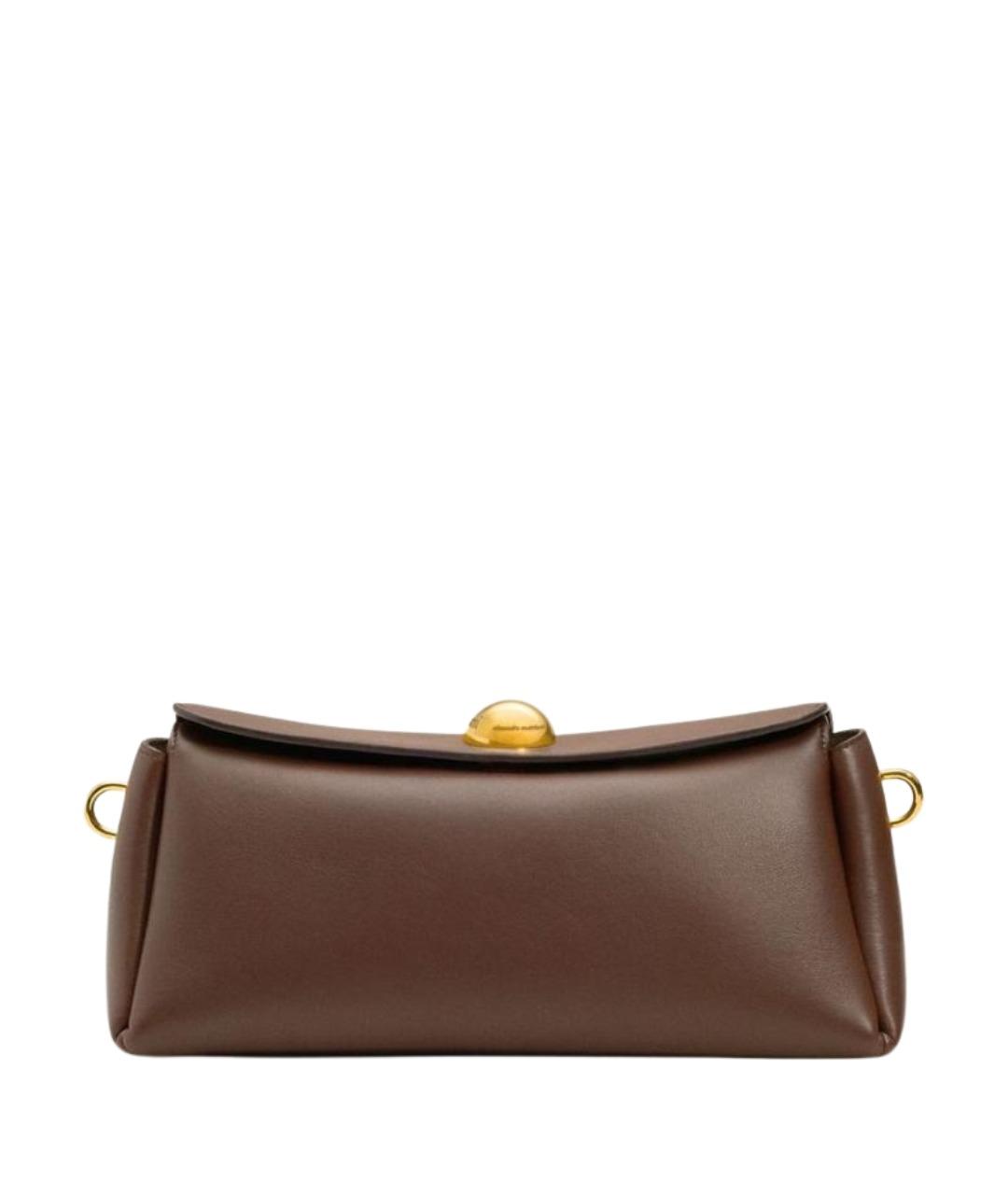 Ami Paris Коричневая кожаная сумка через плечо, фото 1