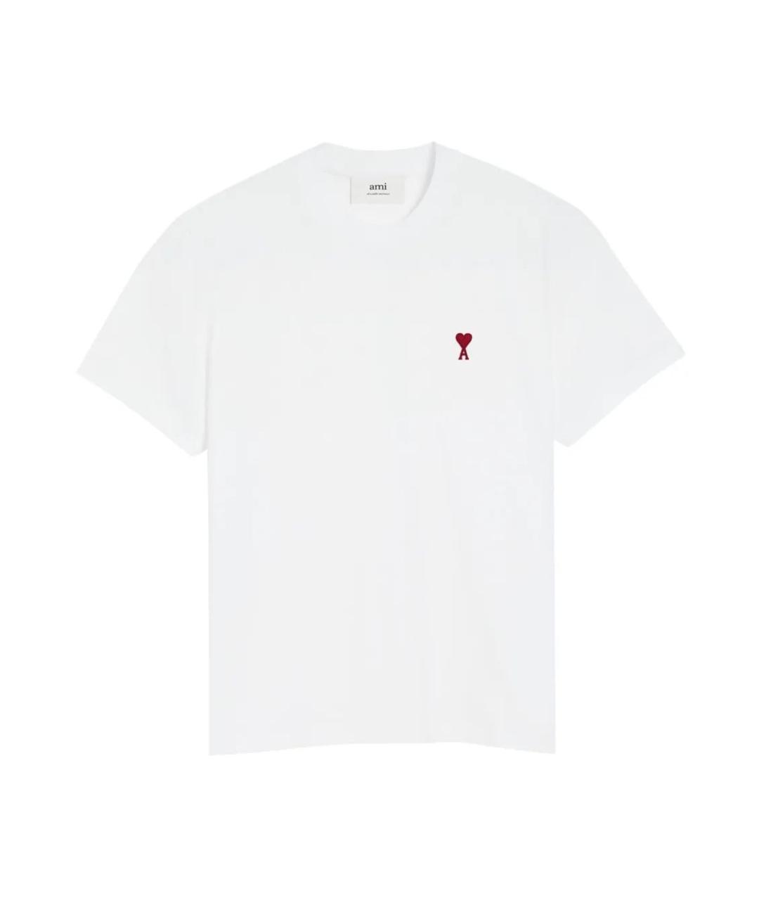 Ami Paris Белая хлопковая футболка, фото 1