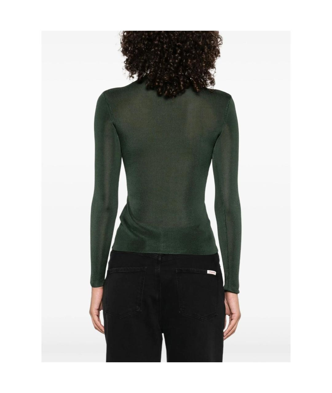 SELF-PORTRAIT Зеленая вискозная водолазка, фото 4