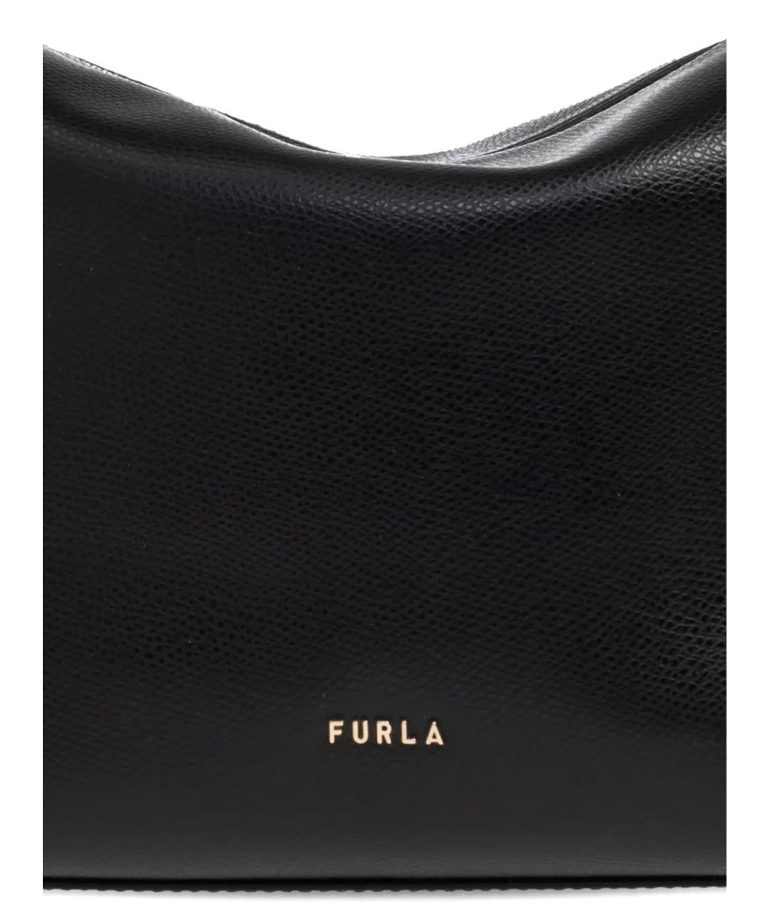 FURLA Черная кожаная сумка через плечо, фото 5