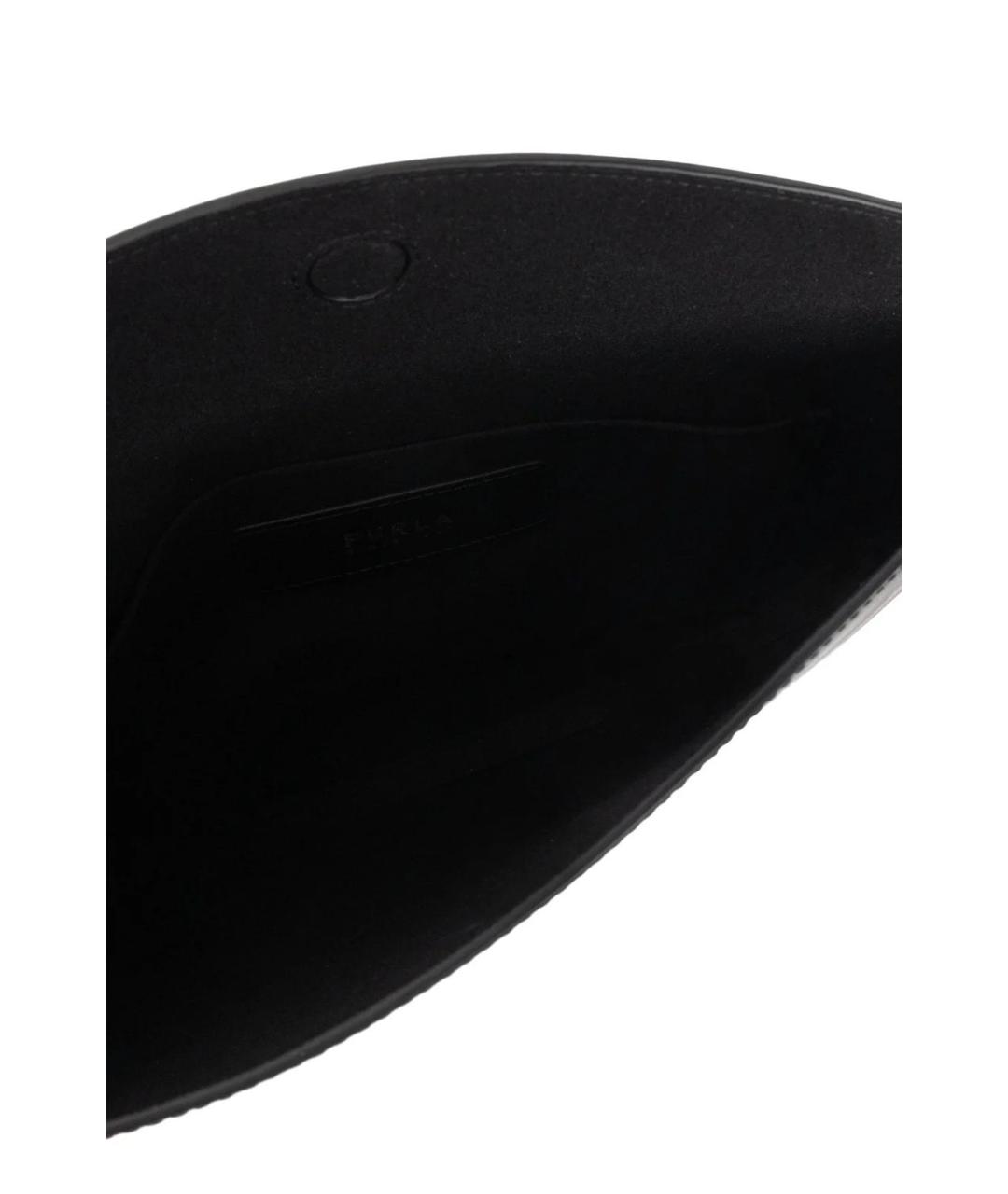 FURLA Черная кожаная сумка через плечо, фото 4