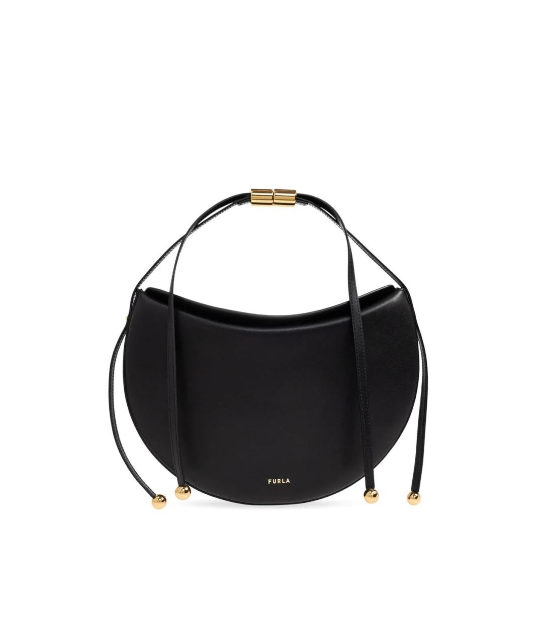 FURLA Черная кожаная сумка через плечо, фото 1