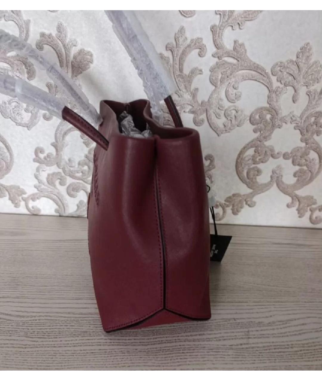 MARC JACOBS Бордовая кожаная сумка тоут, фото 2