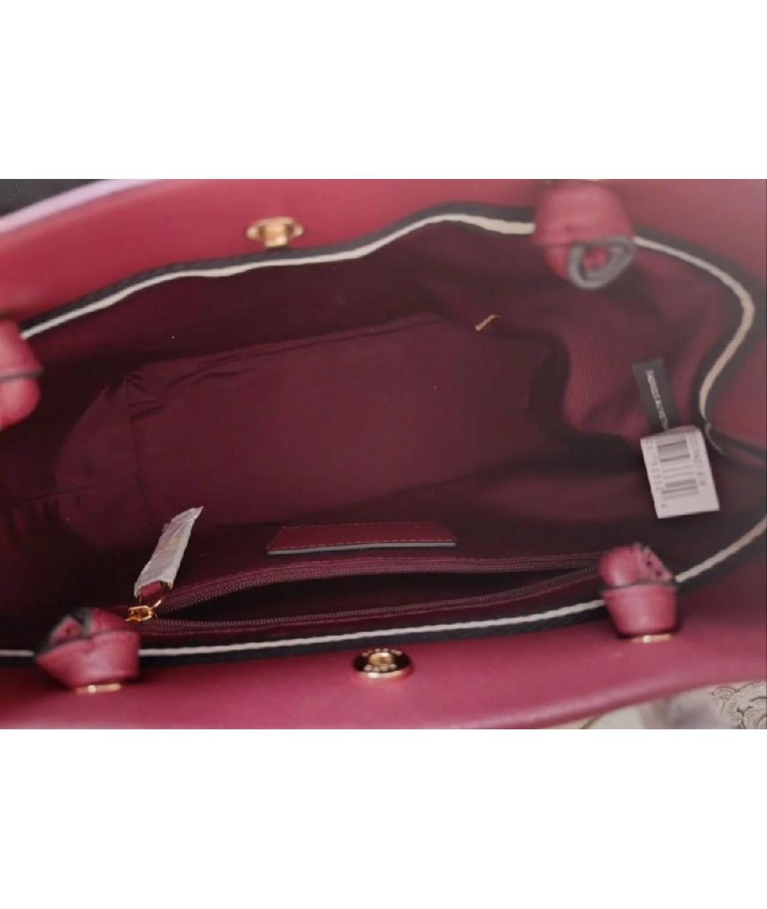 MARC JACOBS Бордовая кожаная сумка тоут, фото 4
