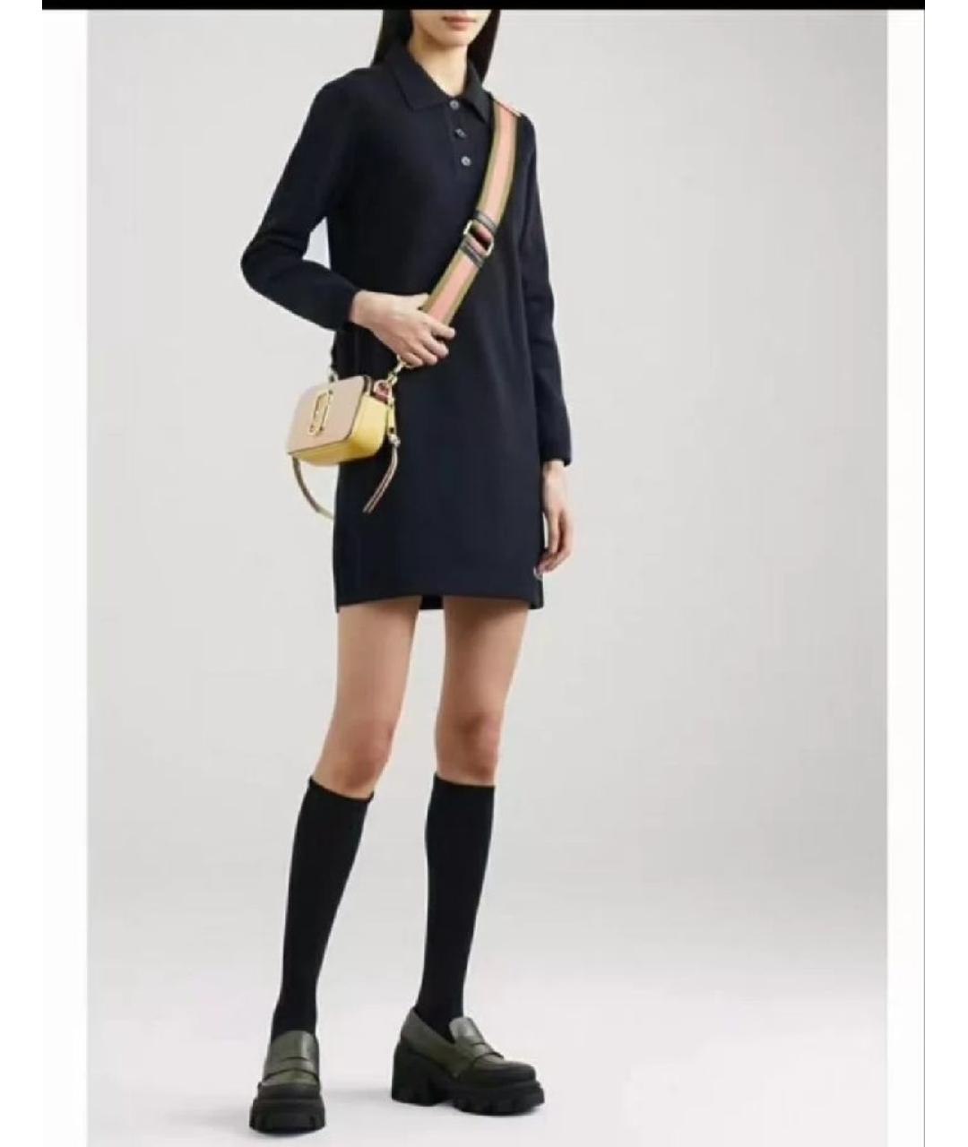 MARC JACOBS Черное хлопковое повседневное платье, фото 4