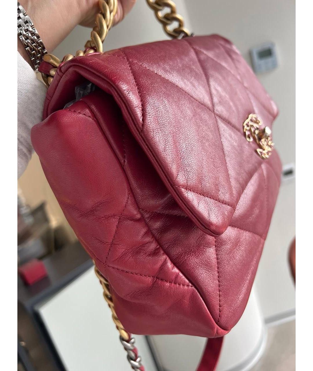 CHANEL Красная кожаная сумка через плечо, фото 2