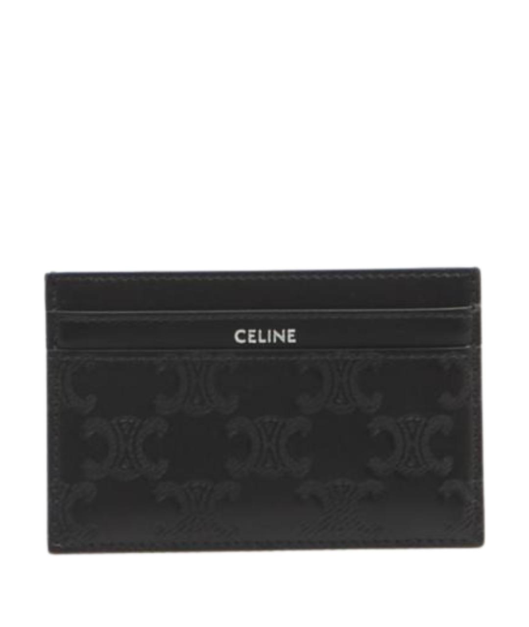 CELINE Черный кожаный кардхолдер, фото 1