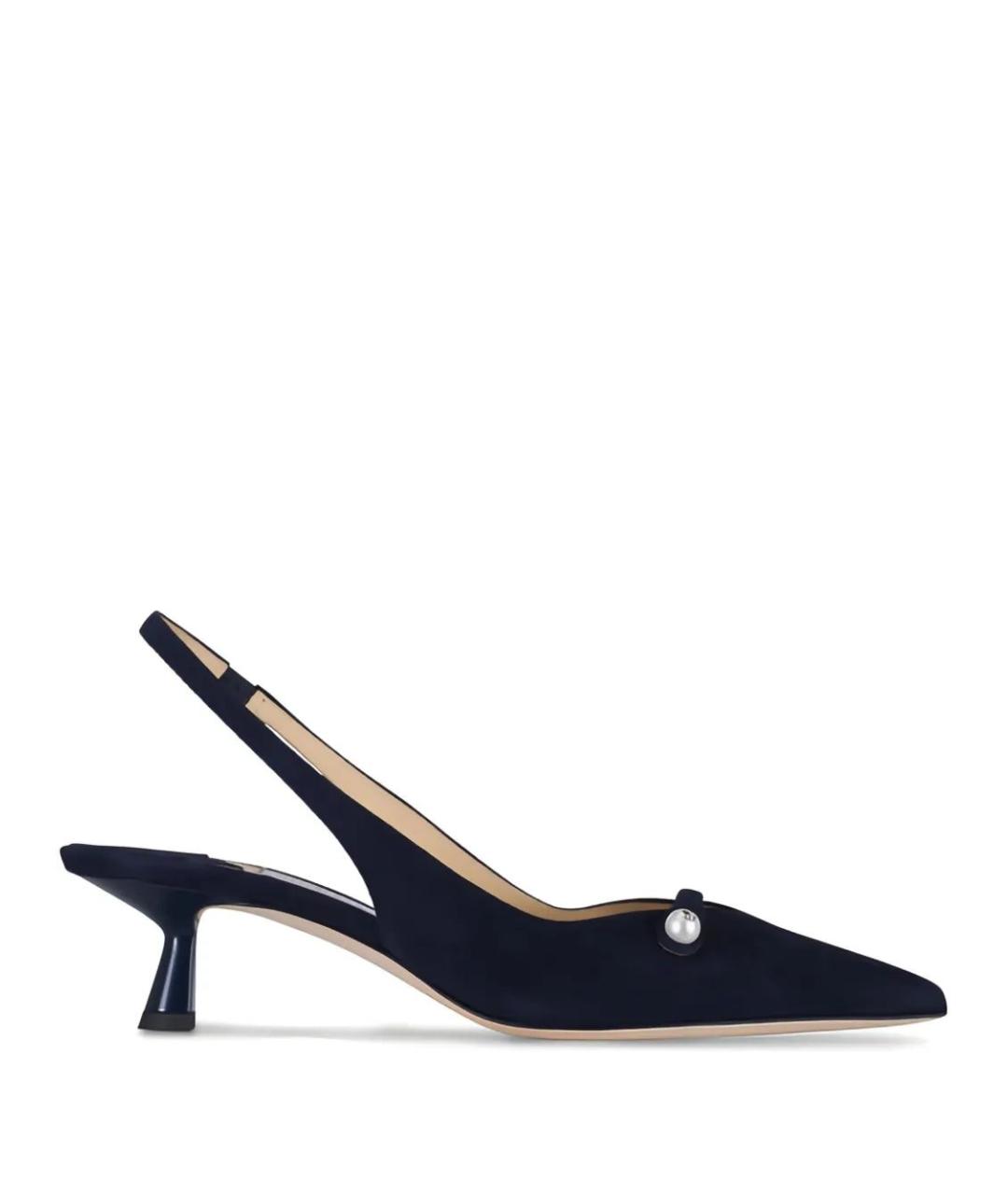 JIMMY CHOO Синие замшевые туфли, фото 1