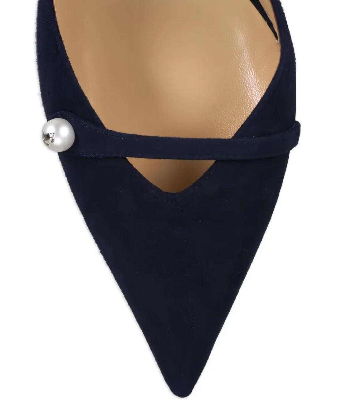 JIMMY CHOO Синие замшевые туфли, фото 4
