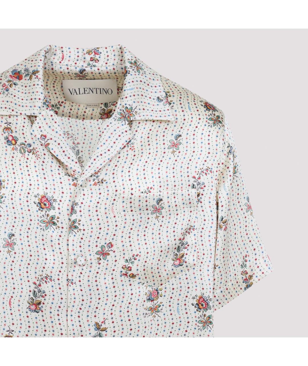 VALENTINO Мульти шелковая кэжуал рубашка, фото 4
