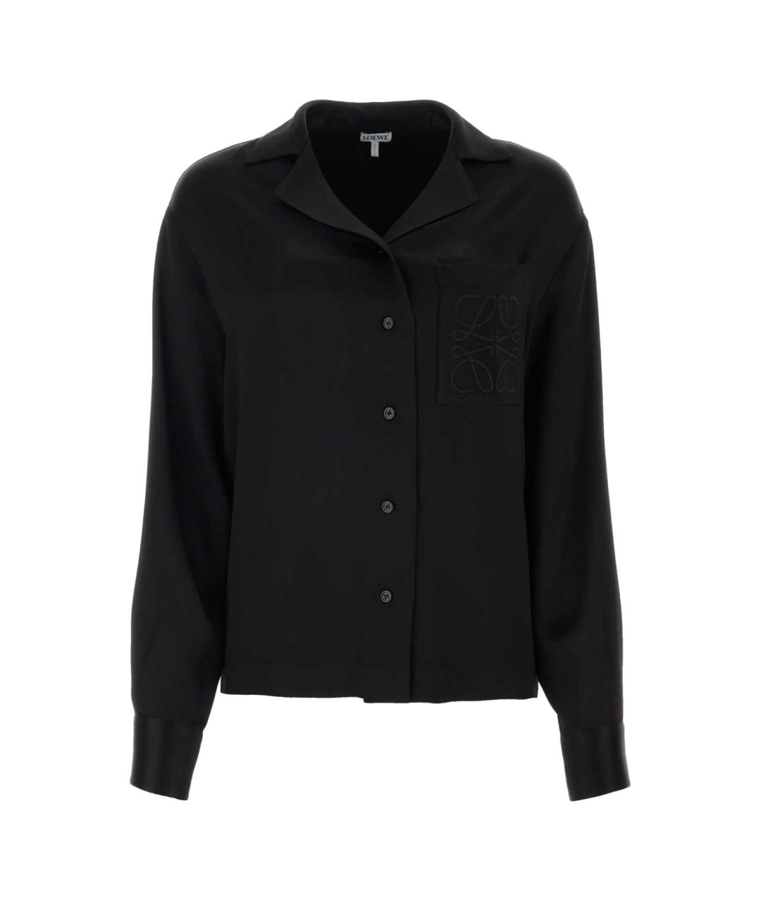 LOEWE Черная шелковая рубашка, фото 1
