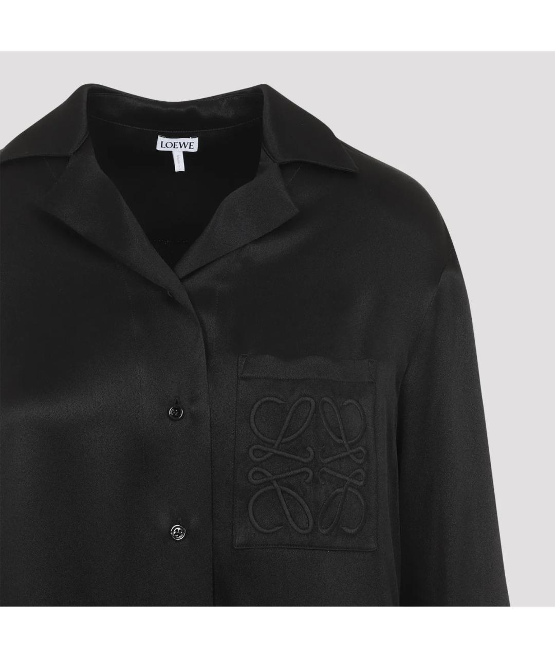 LOEWE Черная шелковая рубашка, фото 3
