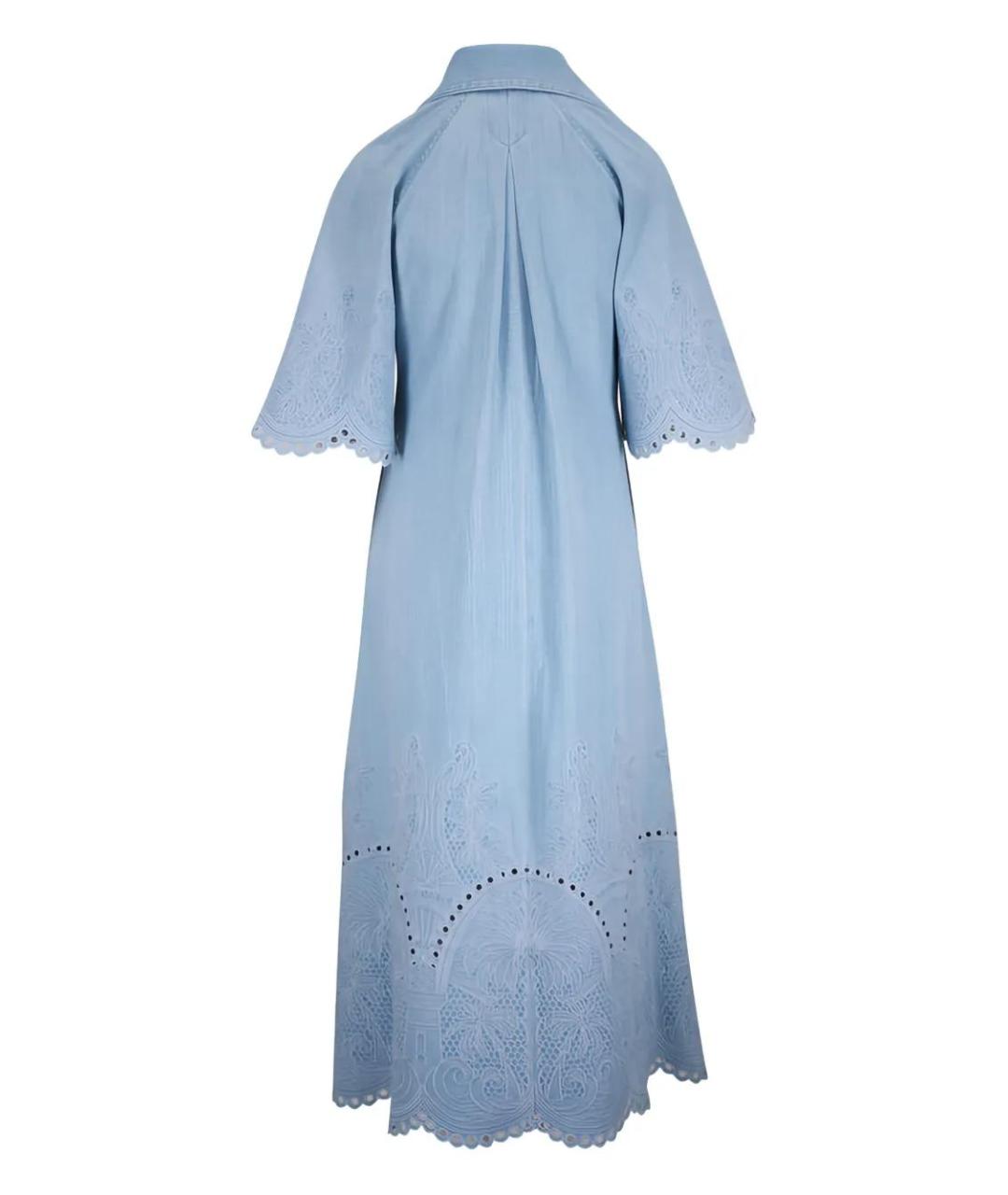 ZIMMERMANN Голубое хлопковое повседневное платье, фото 2