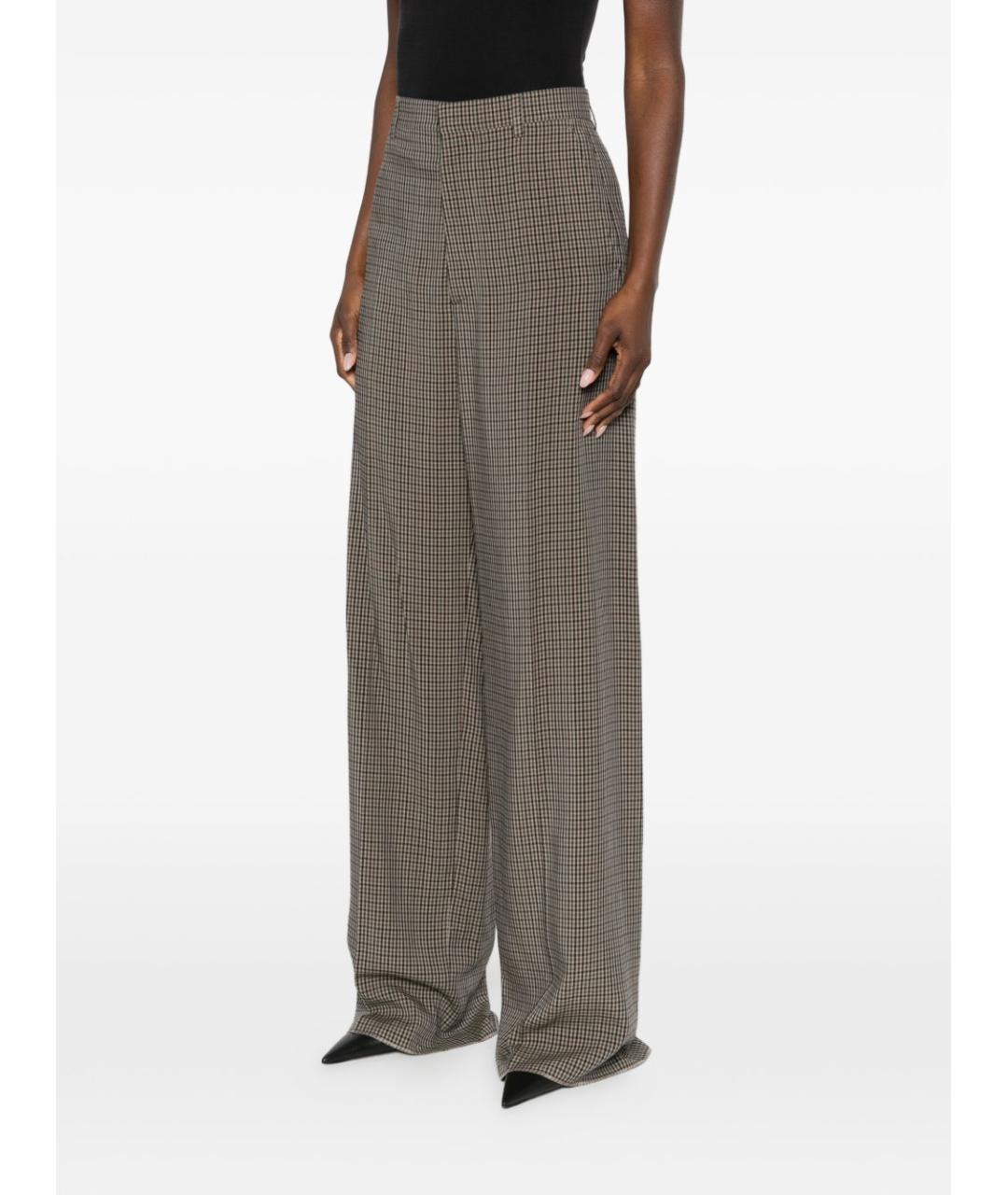 BALENCIAGA Мульти хлопковые прямые брюки, фото 4