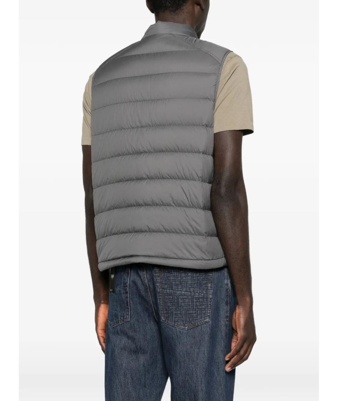 MONCLER Серый полиамидовый жилет, фото 4