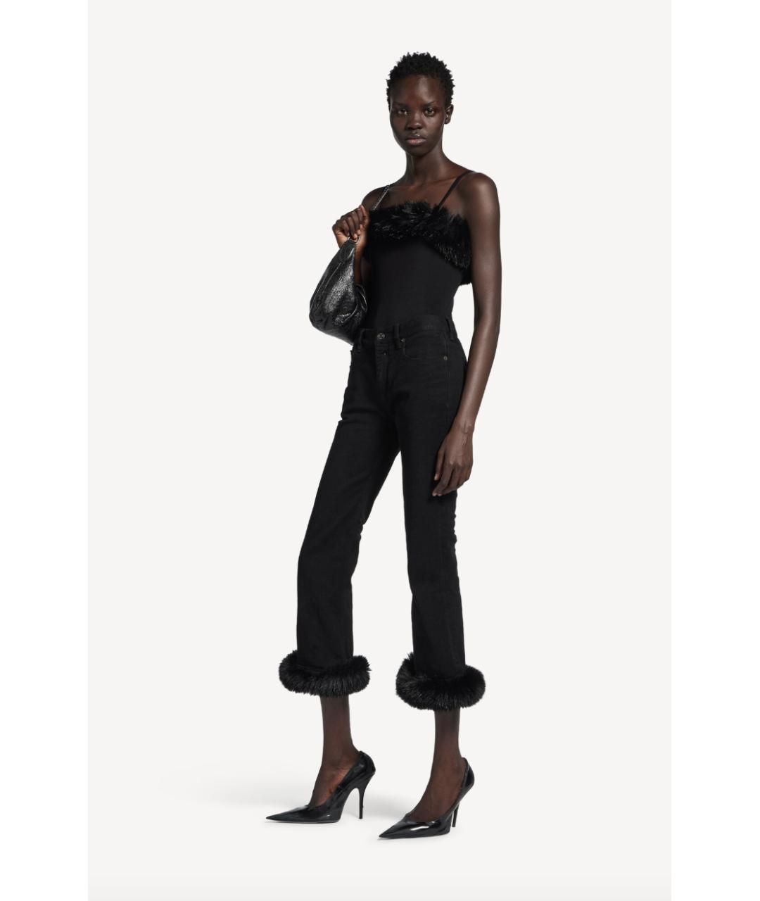 BALENCIAGA Черная полиамидовая блузы, фото 3