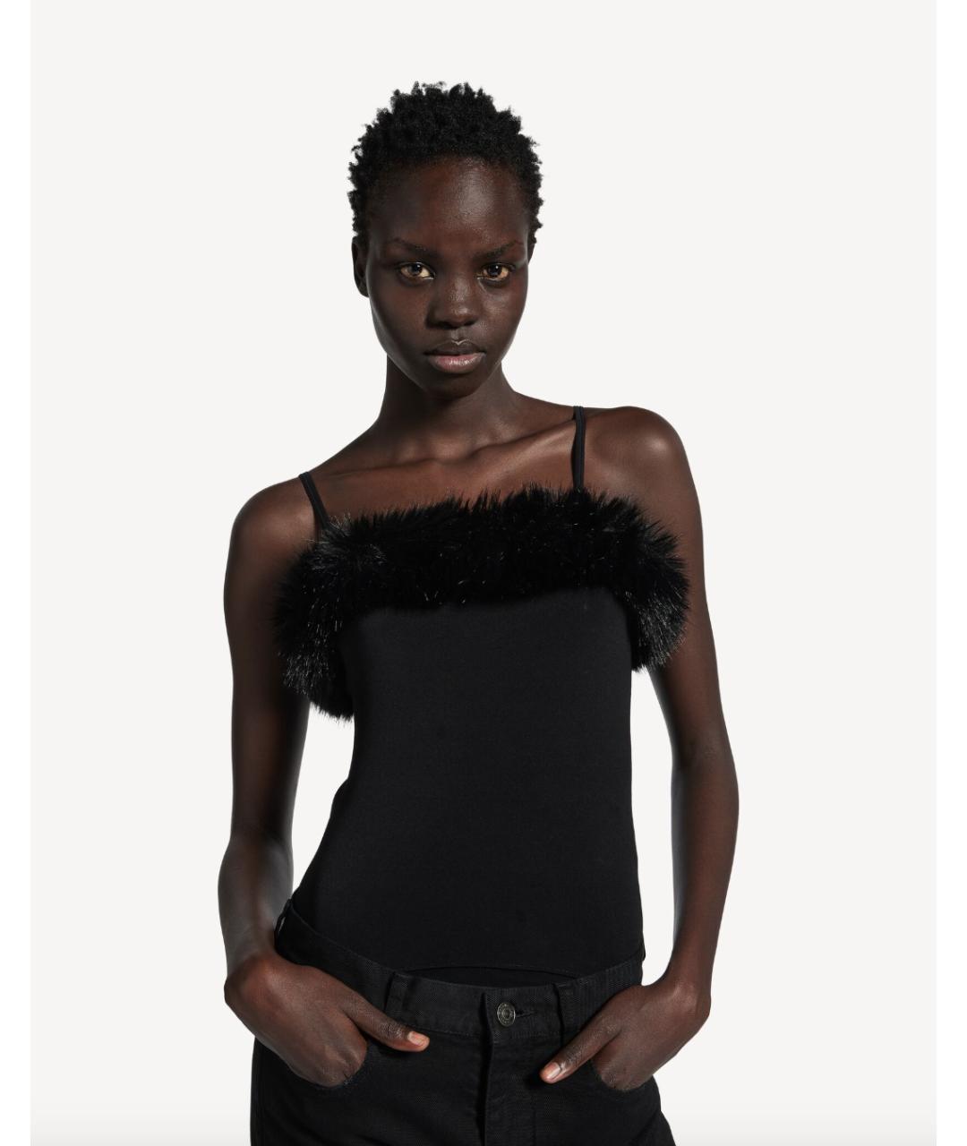 BALENCIAGA Черная полиамидовая блузы, фото 2