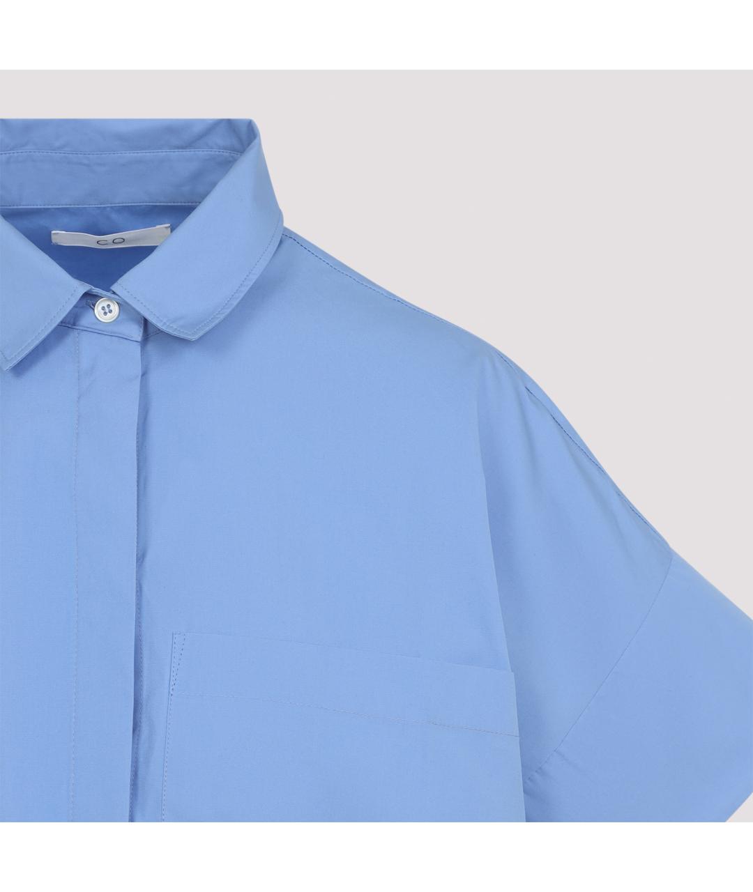 CO Голубая хлопковая рубашка, фото 4