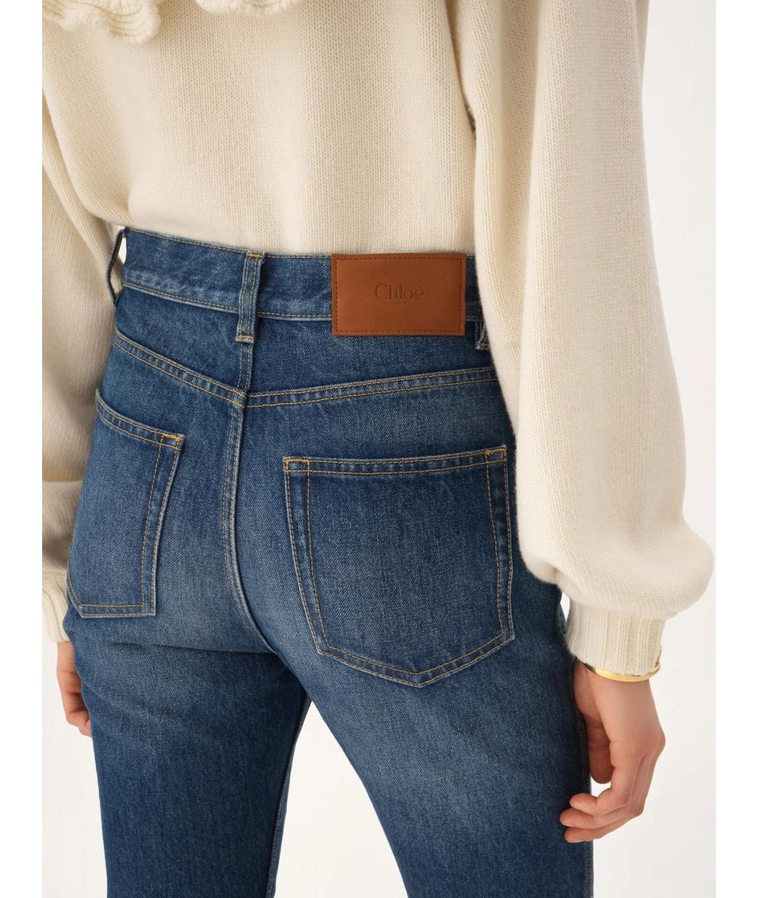 CHLOE Синие хлопковые джинсы слим, фото 2