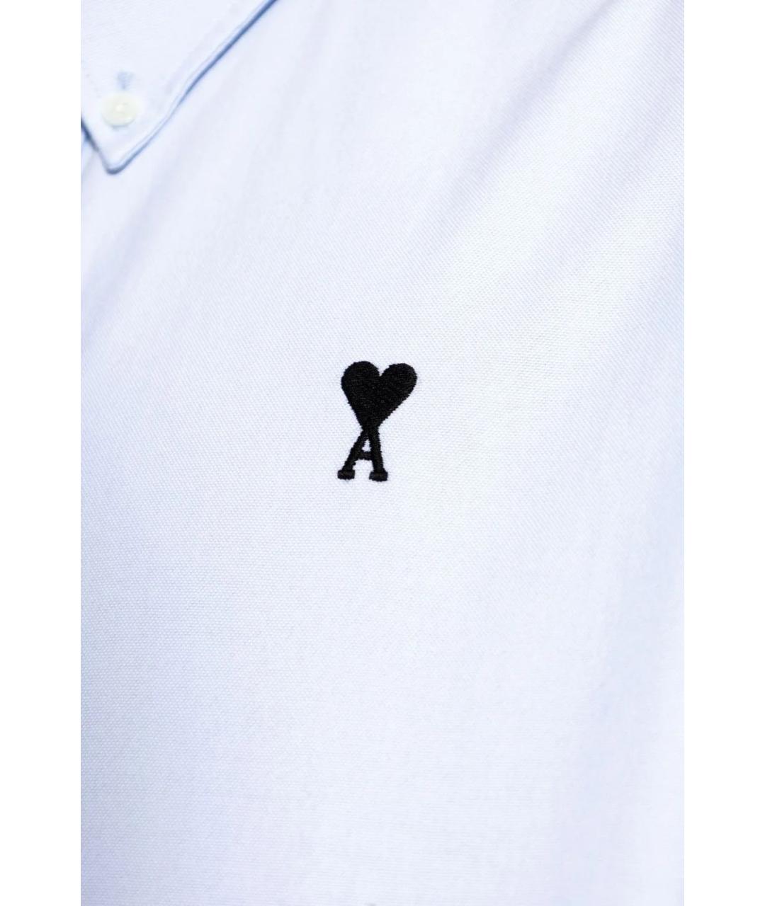 Ami Paris Голубая хлопковая кэжуал рубашка, фото 2