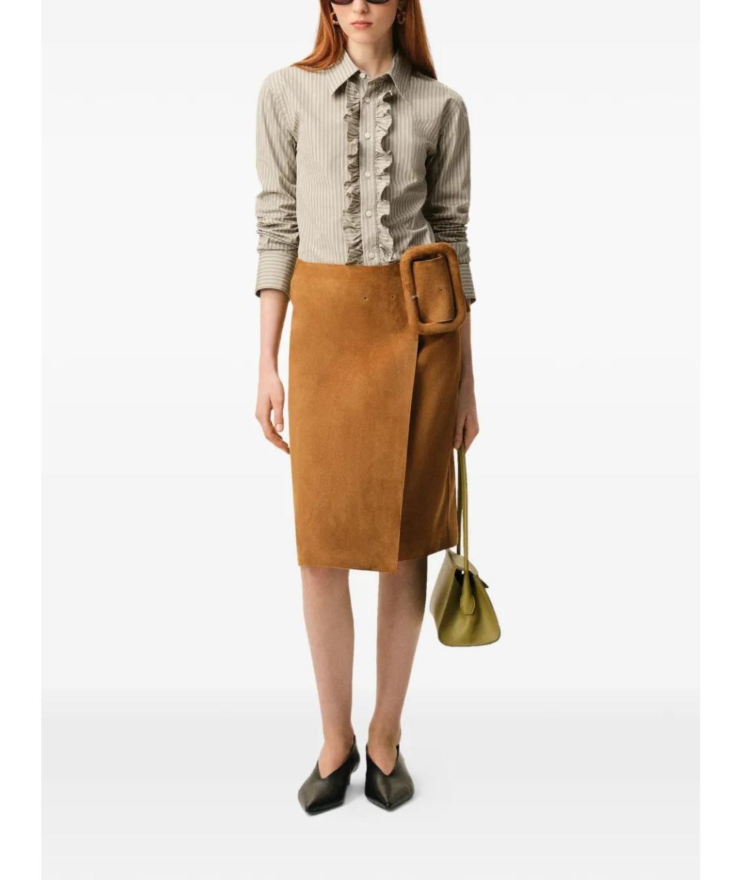 Ami Paris Бежевая хлопковая рубашка, фото 2