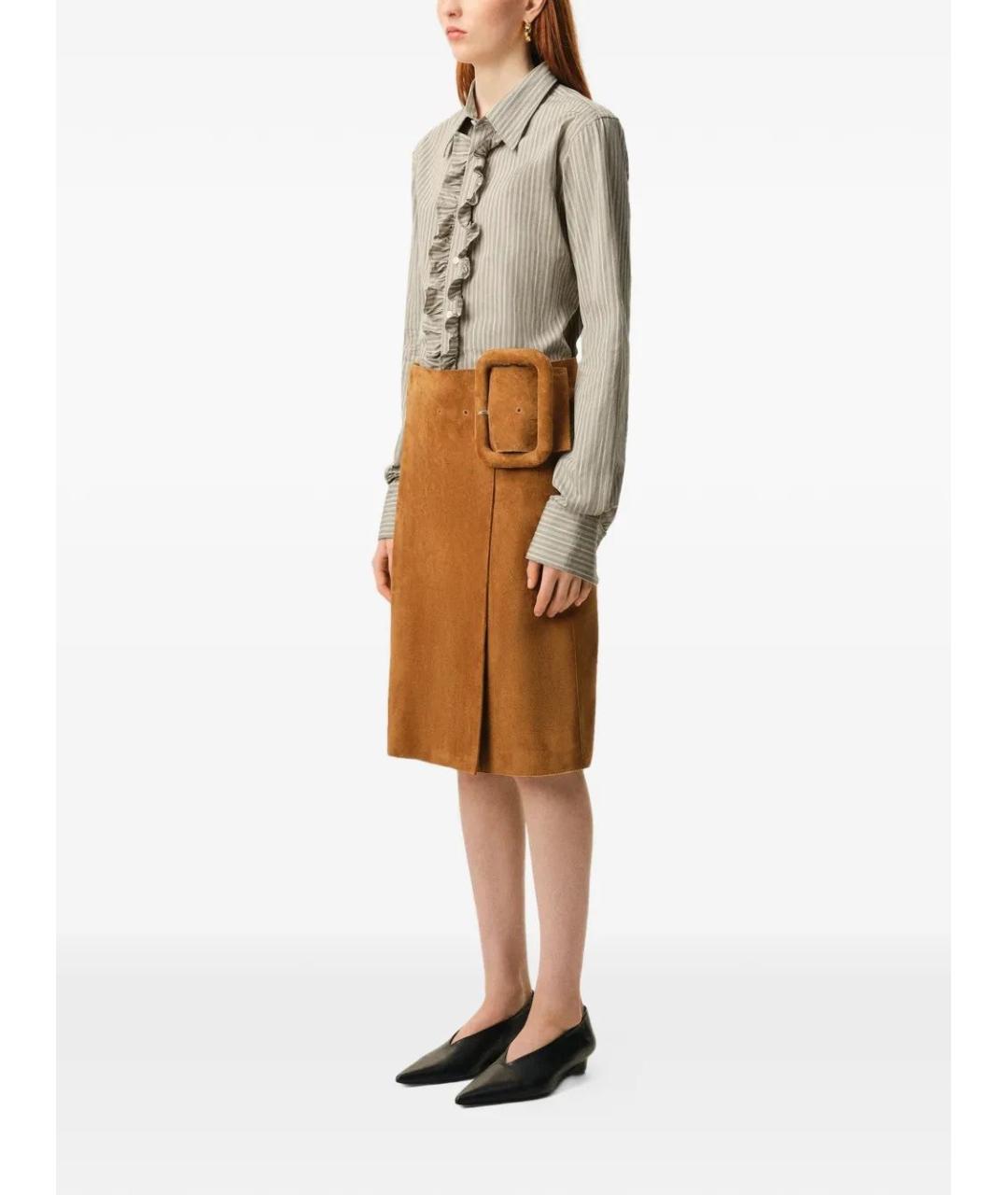 Ami Paris Бежевая хлопковая рубашка, фото 3