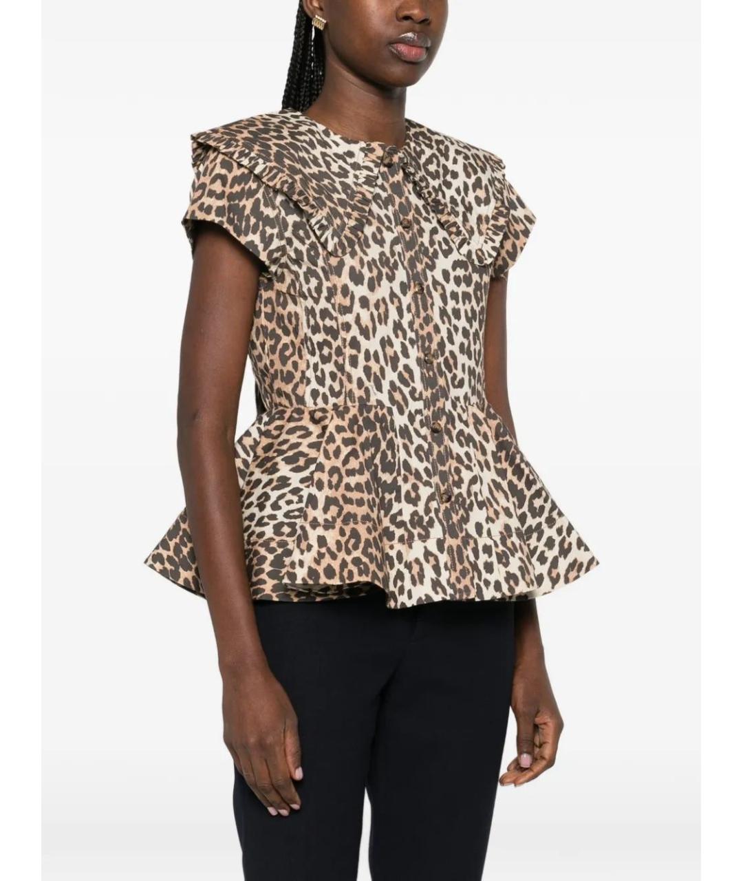 GANNI Мульти хлопковая рубашка, фото 3