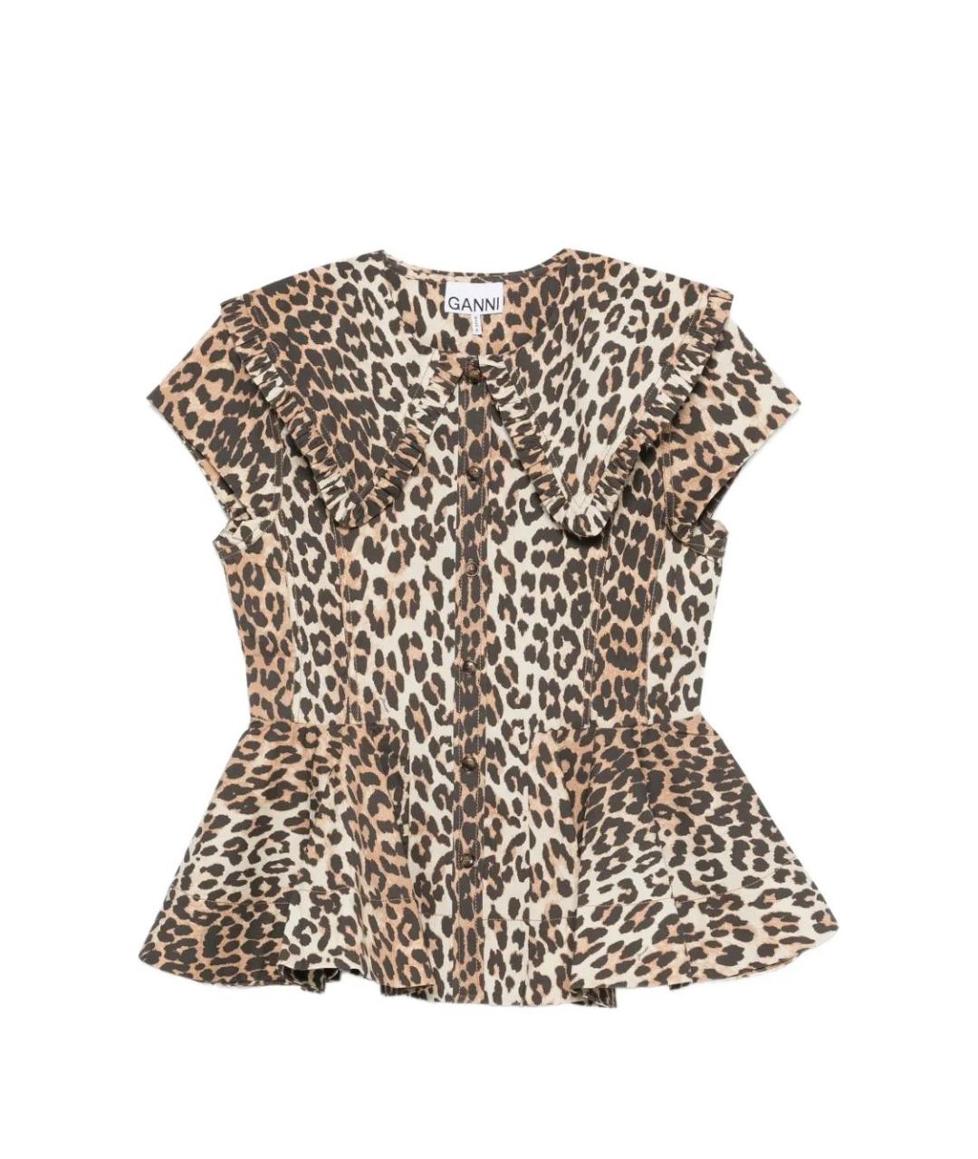 GANNI Мульти хлопковая рубашка, фото 1