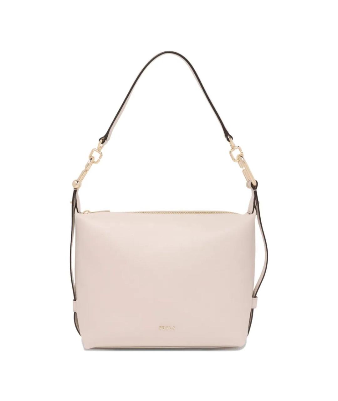 FURLA Бежевая кожаная сумка через плечо, фото 1